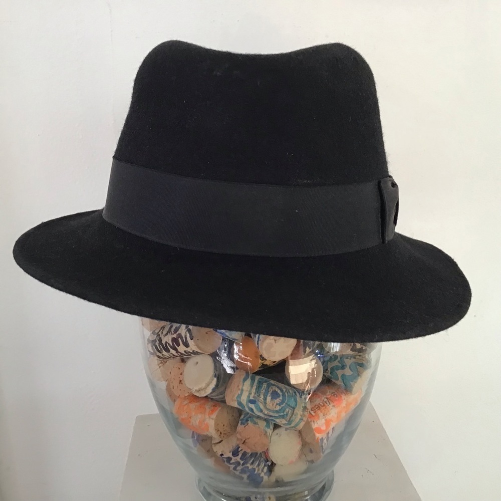 Vintage Microfelt Wool Fedora. “Edgar~Desoto”. View 5